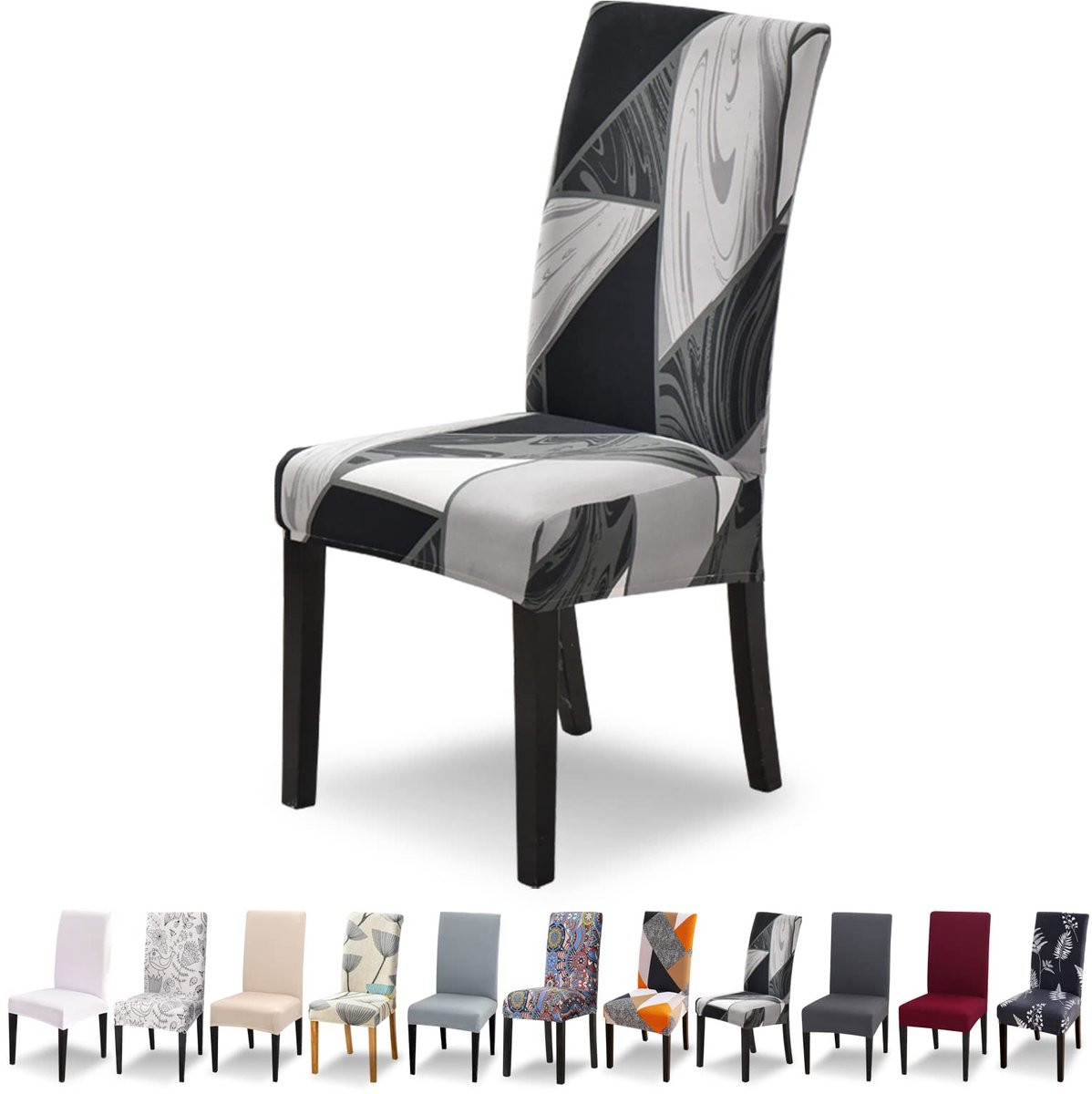 Ibenzoa Elegante Stretch Stoelhoezen Set voor Eetkamerstoelen