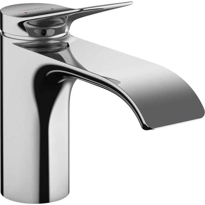 hansgrohe Vivenis 80 Waschtischarmatur 75010000 mit Zugstangen-Ablaufgarnitur, EcoSmart, chrom