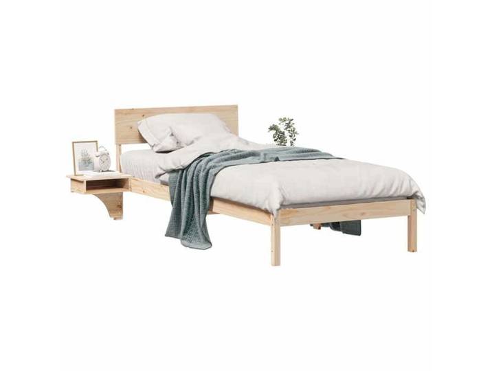 Marron Cadre de lit avec tête de lit Marron 90x190 cm Pin massif - Structure de lit LV119833
