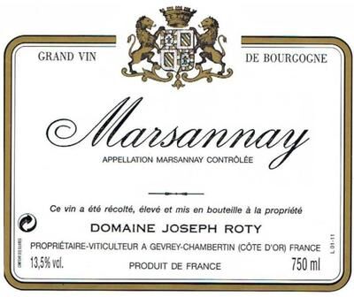 """Domaine Joseph Roty""" """Domaine Joseph Roty Marsannay Rouge (375Ml half-bottle) 2022 Red Wine - France"""