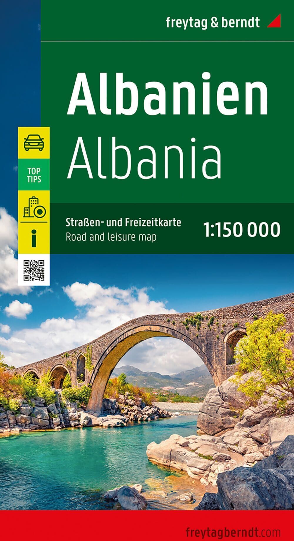 Carte routière - Albanie au 1/150 000 (impression recto-verso)   Freytag & Berndt