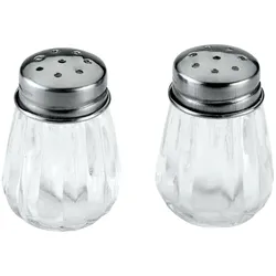 Gravidus 2er Set Mini Salz- und Pfefferstreuer Salzstreuer Streuer Glas