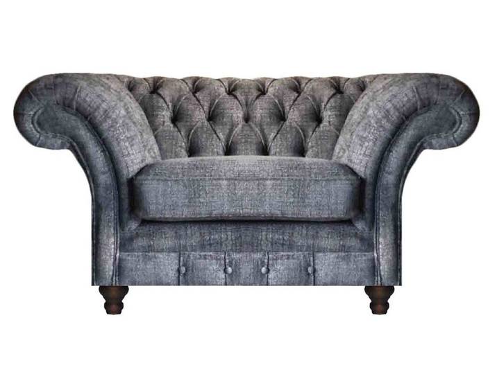 Xlmoebel Chesterfield-Sessel Grau gepolsterter Lehnsessel im klassischen Chesterfield-Design (Sessel), Hergestellt in Europa