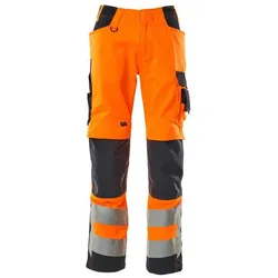 Mascot, Arbeitshose, Bundhose Safe Supreme Sommer EN20471 orange/schwarzblau Gr. 52 (52)