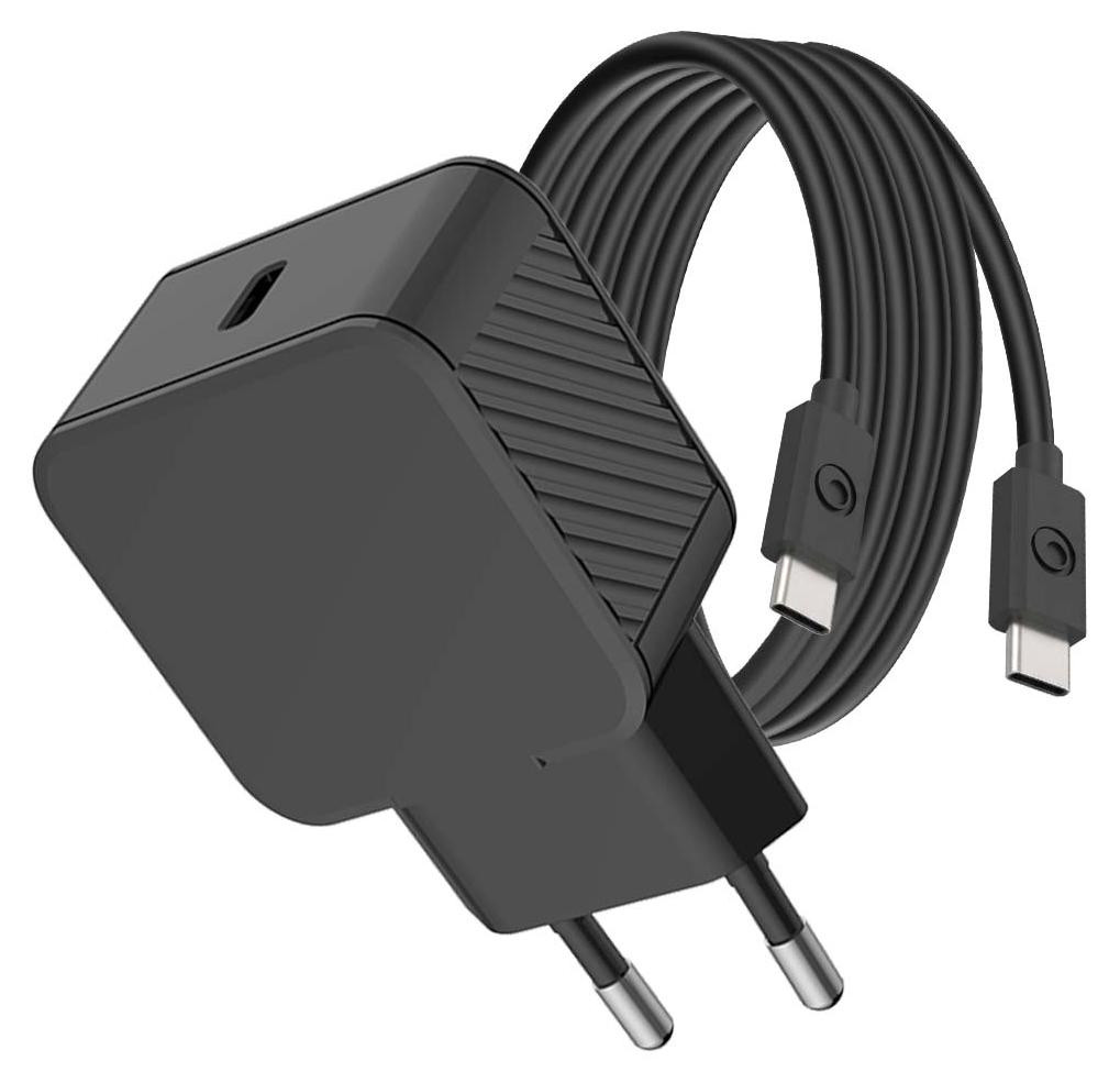 Bigben Connected USB-oplader 25W Power Delivery met USB-C / USB-C kabel, zwart