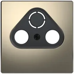 MertenZentralplatte für Antennensteckdosen, System Design, Nickelmetallic