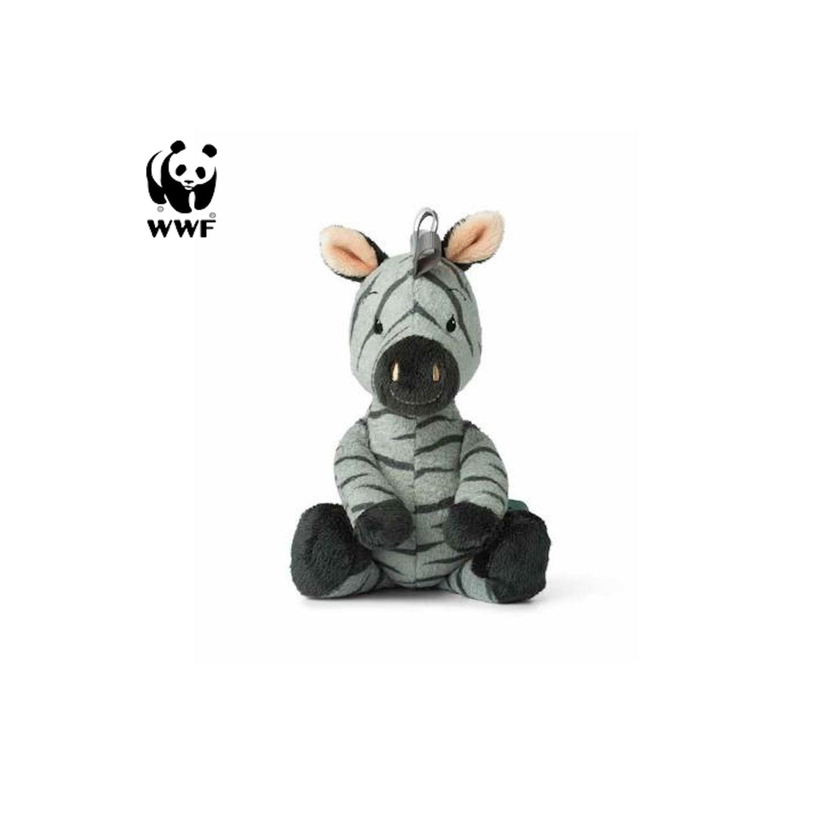 WWF Cub Club - Ziko das Zebra (grau, 22cm) mit Glöckchen Kuscheltier Stofftier für Kleinkinder