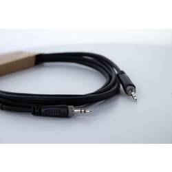 Cordial 14828 Klinke Audio Anschlusskabel [1x Klinkenstecker 3.5 mm - 1x Klinkenstecker 3.5 mm] 1 m Schwarz PVC-Mantel, verdrillt