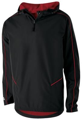 Holloway 229016 Wizard Pullover Jacket in Black/Scarlet size 2XL   Polyester