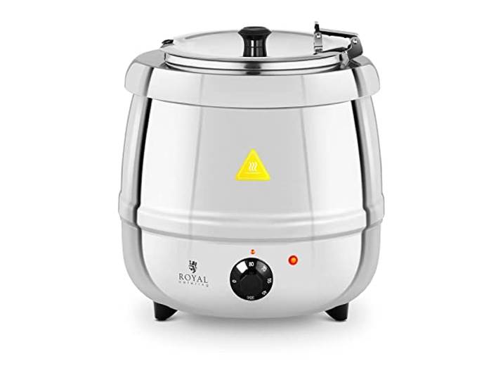 Royal Catering RCST-10SB Elektrischer Suppentopf 10 L Suppenkessel (400 W, Edelstahl)