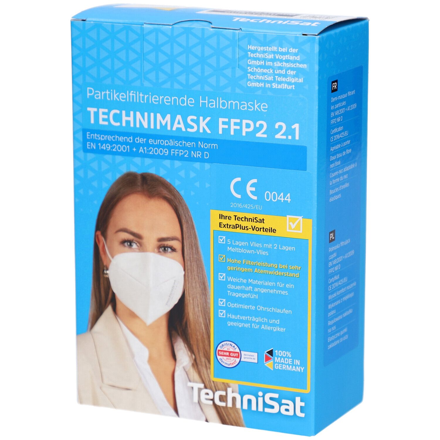 Technimask Ffp2 2.1 partikelfilt.Halbmaske weiß 10 St