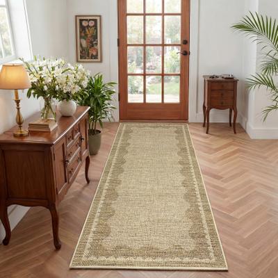 Garvee Easy Jute Indoor Outdoor Scalloped Area Rugs