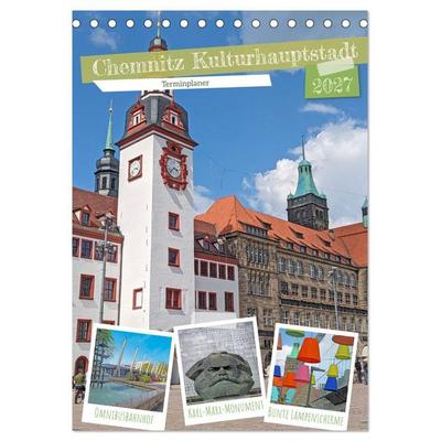 Chemnitz Kulturhauptstadt Terminplaner (Tischkalender 2027 DIN A5 hoch), CALVENDO Monatskalender
