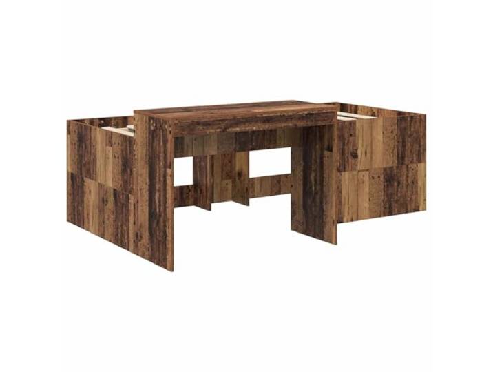 KTHLBRH Hochbett für Kinder mit Schreibtisch aus Altholz Technisches Holz, Lattenrost, 133 x 193 cm, 120 kg, einfache Montage