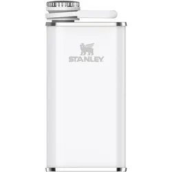 Stanley 1913 Easy-Fill Wide Mouth Flask, Flachmann, Weiss, Silber