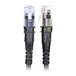 Patchsee Patchkabel ThinPatch Cat. 6A ISO/IEC, U/FTP, halogenfrei, 10 G, schwarz, 1,2 m