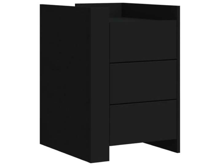HGLADYU Nachttisch Schwarz 45x50x65 cm aus Holzwerkstoff mit DREI Schubladen, stilvolles Design für Schlaf- und Wohnzimmer, feuchtigkeitsbeständig und pflegeleicht, inklusive
