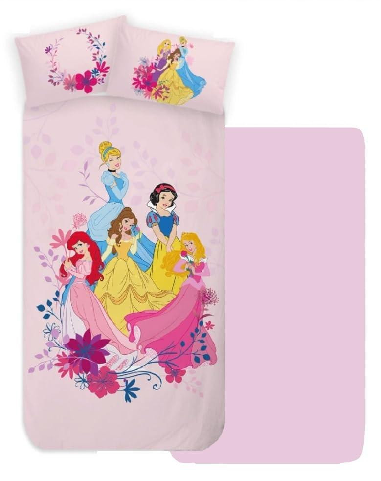 Merkloos Kinder Beddengoed Set 3-delig - Prinses Design - 100% Katoen
