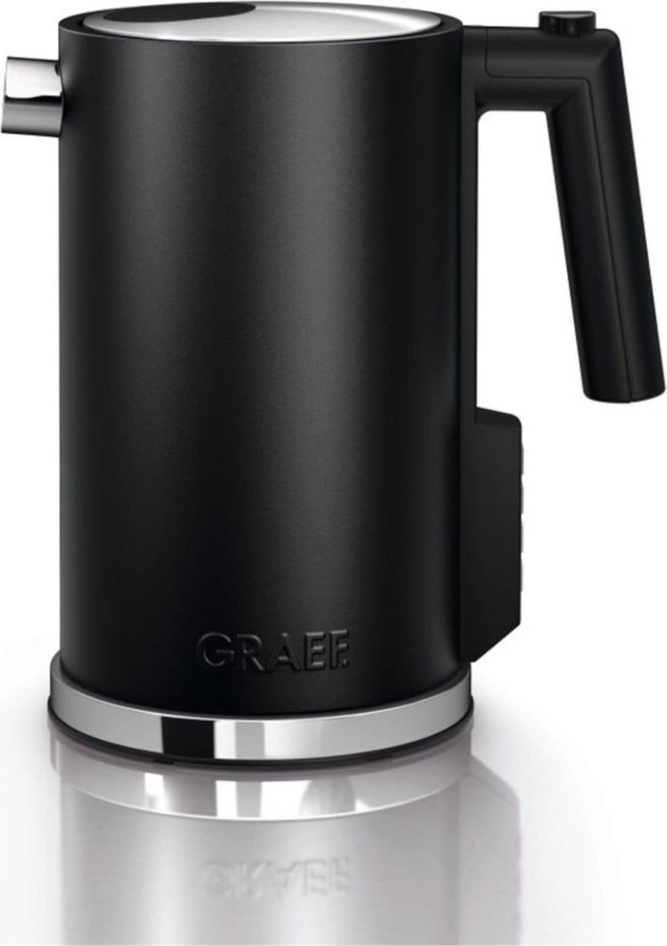 Graef WK 902, 1,2 l, 2015 W, Schwarz, Edelstahl, Edelstahl, Wasserstandsanzeige, Überhitzungsschutz