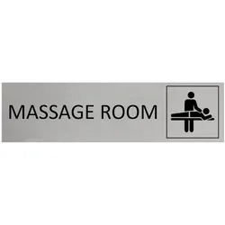 CombiCraft Aluminium Türschild Massage Room 165x45mm mit 3M-Tape zur Befestigung, einfache Kennzeichnung von Räumen und Bereichen