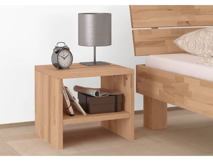 Nachttisch Buche Massivholz Geölt Nachtkästchen Beistelltisch
