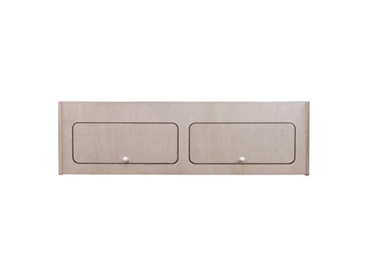 Wohnwagen Oberschrank Wohnmobil 120cm x 35cm x 35cm Camper Hängeschrank Birkensperrholz Trennwand Möbel Stauraum Leichtgewichtig Unbehandelt Soft-Close Druckknöpfe Vorgebohrte Löcher Befestigungssatz