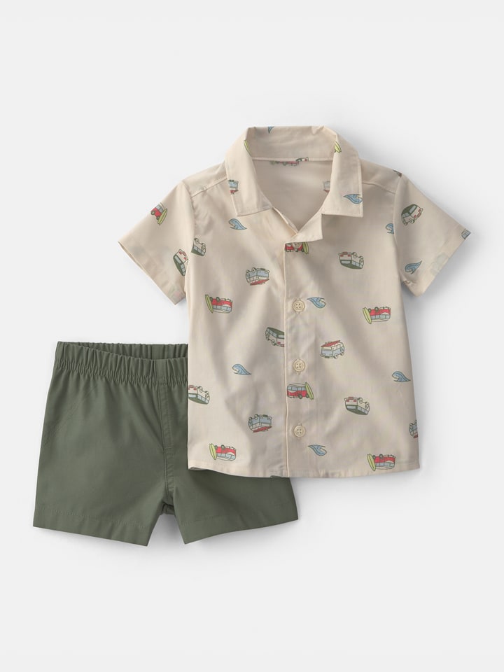 carter's 2tlg. Outfit in Beige/ Khaki - 62