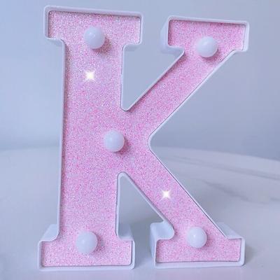 16cm rosa Buchstaben Lichter Dekoration Lichter Urlaub Geburtstag Weihnachtsdekoration Lichter