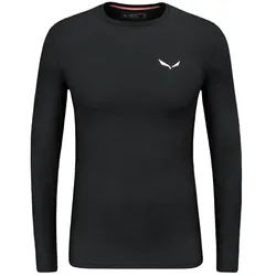 Salewa Cristallo Warm Alpine Merino Responsive Herren Langarmshirt Black Out Melange Gr. 52/XL