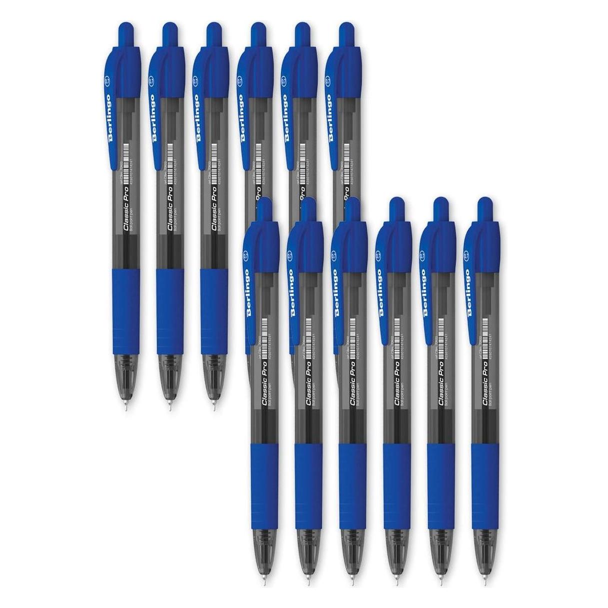 Berlingo atomatischer Kugelschreiber kugelig, blau, 12stk, 0.7mm, Classic Pro (12x) (38748281)
