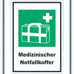 HB-Druck Medizinischer Notfallkoffer Aufkleber A6 (105x148mm)