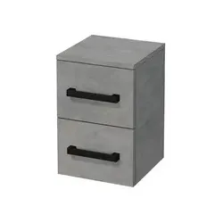 SAT Cube Way Badezimmerschrank niedrig 32,5x49,3x33 cm Beton matt CUBE3CN32BE