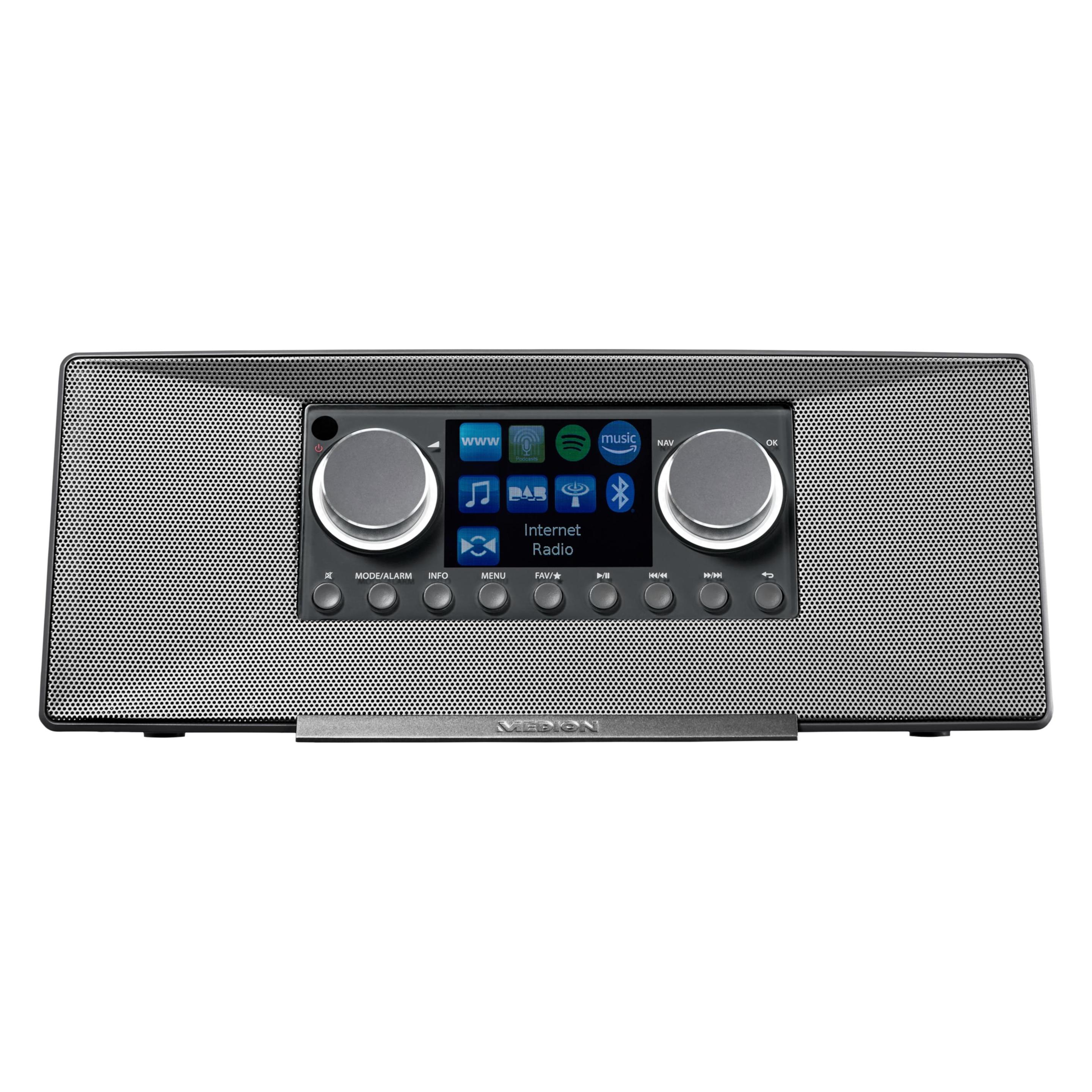 Medion MD 89289 Stereo Internetradio grau (DAB+, FM, Bluetooth, WLAN) (50074268)