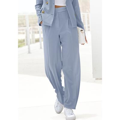 LASCANA "mit weitem Bein aus weicher und leichter Webware" Sommerhose im Business-Look, elegante Anzughose mit Taschen