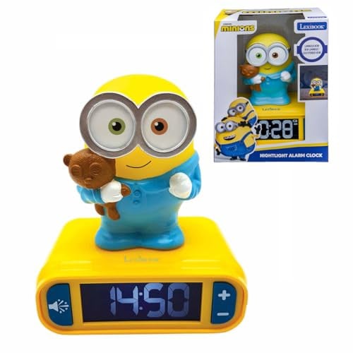 Lexibook Despicable Me Minions Bob Nachtlampje met Wekker, Geel