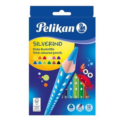 Pelikan Buntstifte SILVERINO dreieckig dick, 12er Set