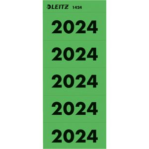 Leitz Jahreszahlen 1424-00-55, Aufkleber, 60 x 25,5mm, 100 Etiketten, Jahr 2024