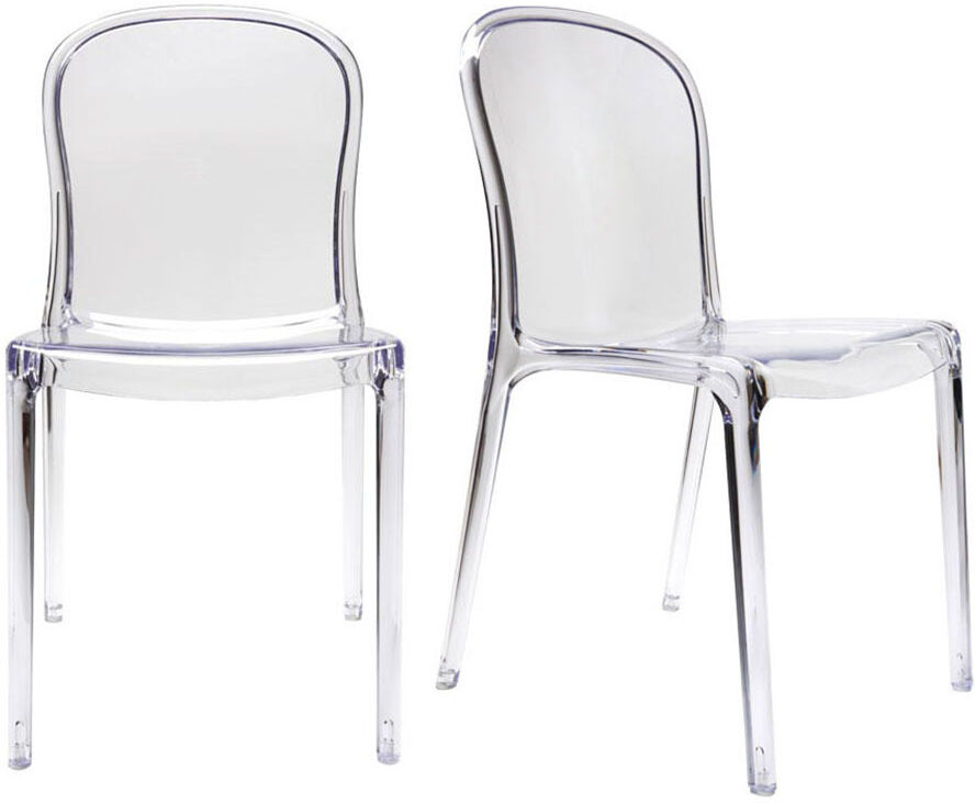 Miliboo Chaises empilables design transparentes (lot de 2) THALYSSE