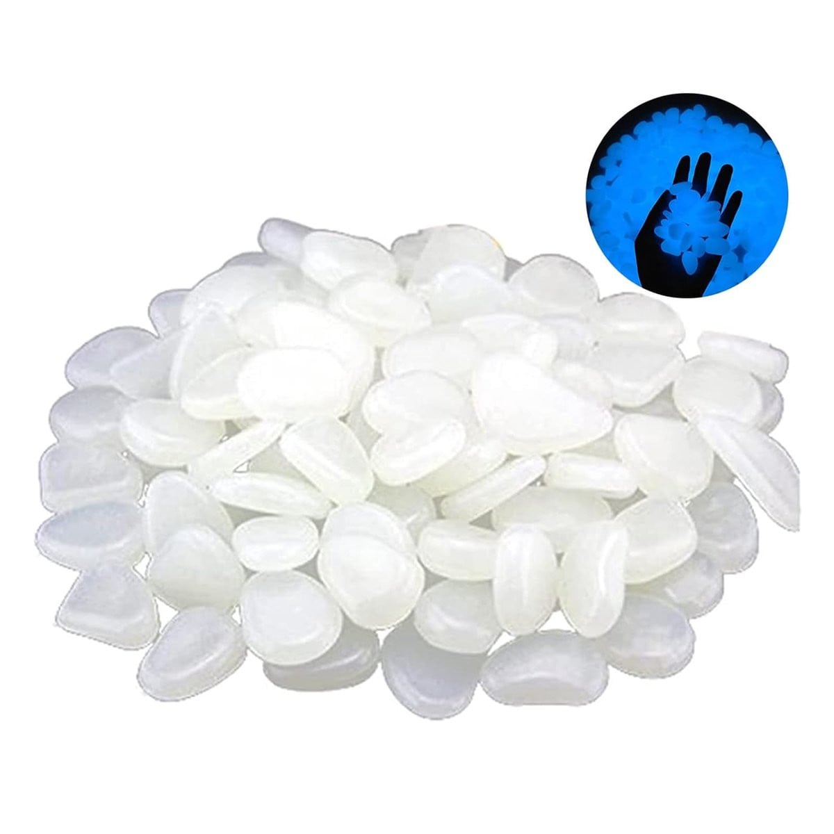 Fluorescerende kiezelstenen voor tuin en aquarium decoratie