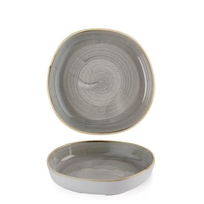 Churchill1795 Churchill Stonecast Schale Organic mit erhöhtem Rand 23 cm, Grey