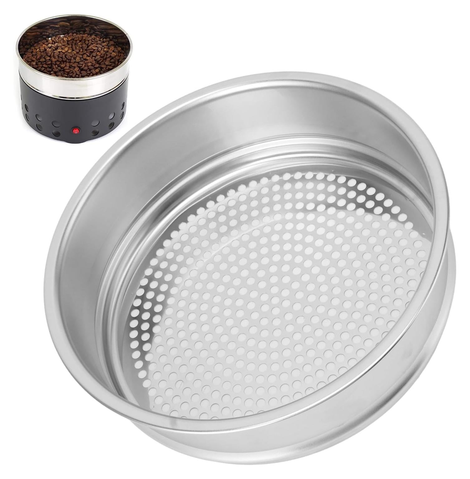 Dripio RVS koffiebonenkoeler met 5 mm zeef, diameter: 22 cm