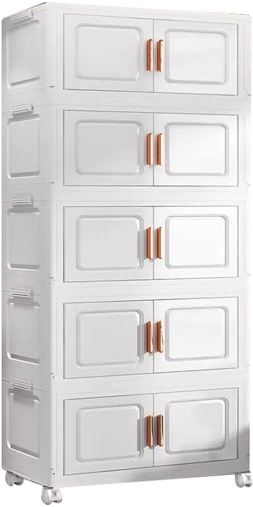 Brayden Studio Storage Bins 5 Drawer Storage Drawer White 154cm H X 55cm W X 33cm D