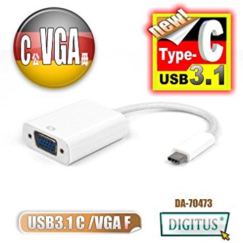 DIGITUS Externer Videoadapter USB-C VGA schwarz (DA-70473)