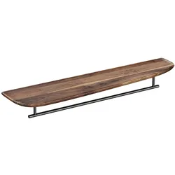 VitrA Plural Ablage mit Handtuchstange Breite 75 cm asymmetrisch links Eiche Dunkel Echtholz,64063 64063