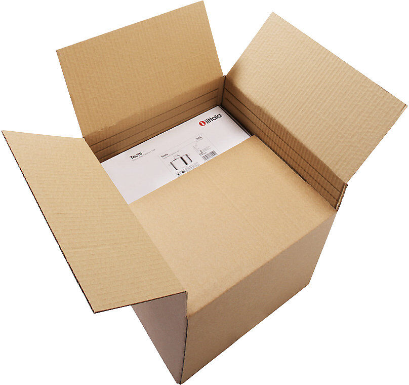 Wellpapp-Faltkarton 100 % Recyclingmaterial, 1- oder 2-wellig, LxBxH 200 x 150 x 90 mm, 1-wellig, ab 125 Stk ratioform