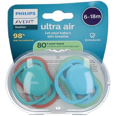Philips Avent Fopspeen +6m Air nachtblauw/groen 2st 2 St Schnuller