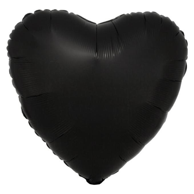 Amscan Folienballon Herz Schwarz Satin Luxe (5x) (9914114)