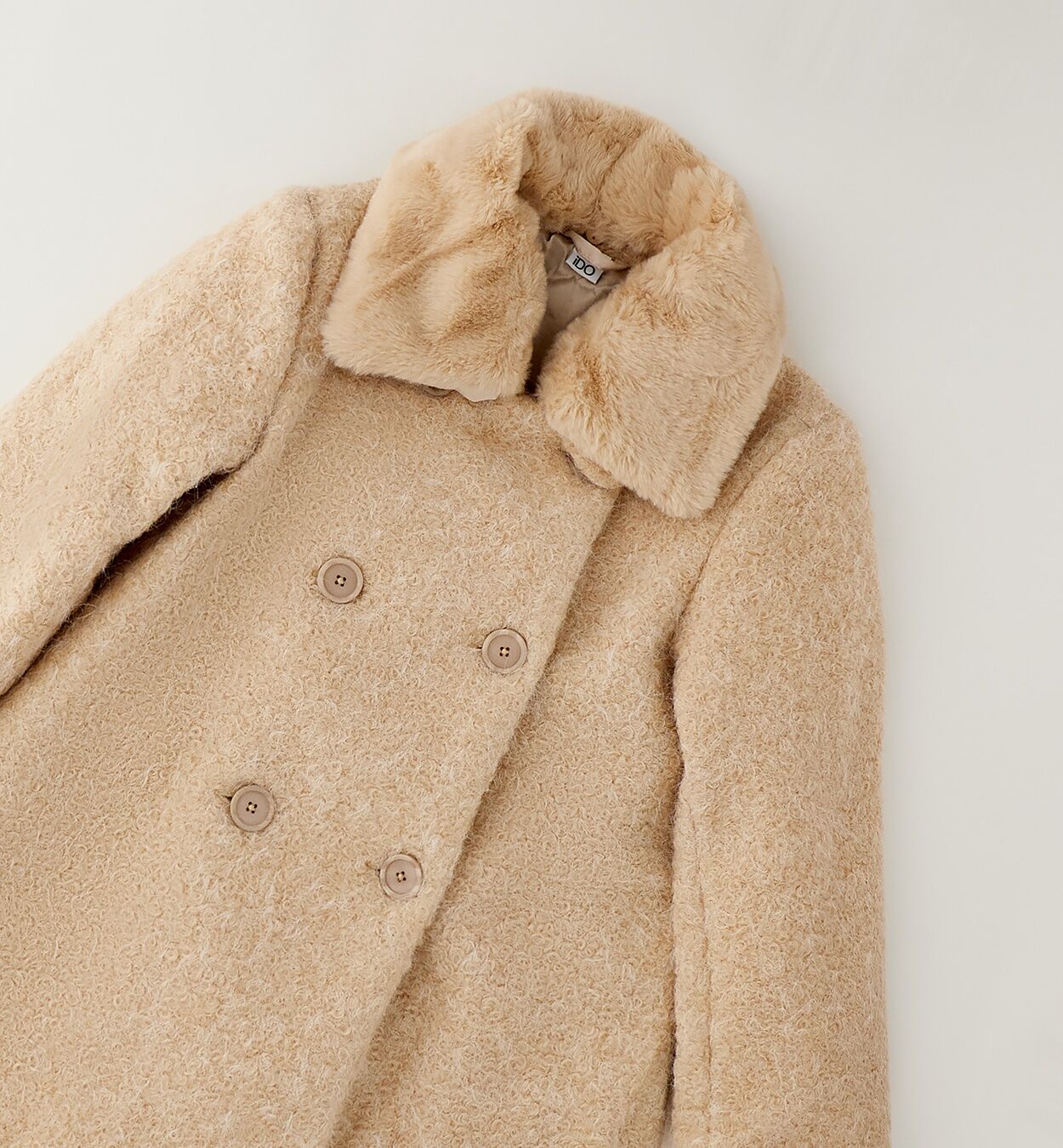 Trenchcoat IDO "BABY GIRL JACKET", Mädchen, Gr. 110, beige, 100% Polyester, Mäntel
