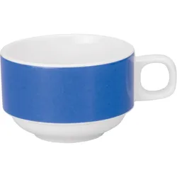 COLOURS Kaffeetasse - 20 cl - (stapelbar) - Blau, 6er Set