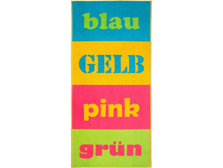 Strandtuch DYCKHOFF Colours , bunt, B:80cm L:180cm, Zwirnfrottee, Obermaterial: 100% Baumwolle, Handtücher, Strandtuch